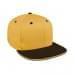 Athletic Gold Flat Brim High Crown-Black Visor, Eyelets