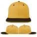 USA Made Athletic Gold-Black Flat Brim High Crown Cap