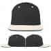 USA Made Dark Gray-White Flat Brim High Crown Cap