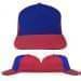 USA Made Royal Blue-Red Flat Brim High Crown Cap