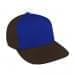 Royal Blue Flat Brim High Crown-Black Back Half, Visor