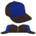 USA Made Royal Blue-Black Flat Brim High Crown Cap
