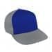Royal Blue Flat Brim High Crown-Light Gray Back Half, Visor