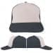 USA Made Putty-Dark Gray Flat Brim High Crown Cap