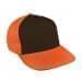 Black Flat Brim High Crown-Orange Back Half, Visor