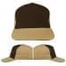 USA Made Black-Khaki Flat Brim High Crown Cap