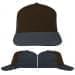 USA Made Black-Dark Gray Flat Brim High Crown Cap