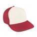 White Flat Brim High Crown-Red Back Half, Visor