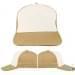 USA Made White-Khaki Flat Brim High Crown Cap