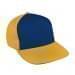 Navy Flat Brim High Crown-Athletic Gold Back Half, Visor