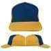 USA Made Navy-Athletic Gold Flat Brim High Crown Cap