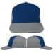 USA Made Navy-Light Gray Flat Brim High Crown Cap