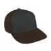 Dark Gray Flat Brim High Crown-Black Back Half, Visor