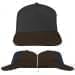 USA Made Dark Gray-Black Flat Brim High Crown Cap