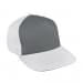 Light Gray Flat Brim High Crown-White Back Half, Visor