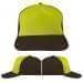 USA Made Safety Green-Black Flat Brim High Crown Cap