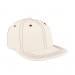 White Flat Brim High Crown-Red Stitching, Eyelets