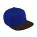 Royal Blue Flat Brim High Crown-Black Button, Visor
