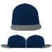 USA Made Navy-Light Gray Flat Brim High Crown Cap