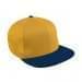 Athletic Gold Flat Brim High Crown-Navy Button, Visor