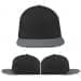 USA Made Dark Gray-Light Gray Flat Brim High Crown Cap