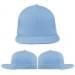 USA Made Light Blue Flat Brim High Crown Cap