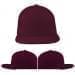 USA Made Burgundy Flat Brim High Crown Cap