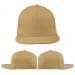 USA Made Khaki Flat Brim High Crown Cap