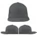 USA Made Light Gray Flat Brim High Crown Cap