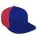 Royal Blue Flat Brim High Crown-Red Back Half