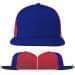 USA Made Royal Blue-Red Flat Brim High Crown Cap