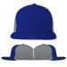 USA Made Royal Blue-Light Gray Flat Brim High Crown Cap