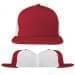 USA Made Red-White Flat Brim High Crown Cap