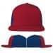 USA Made Red-Navy Flat Brim High Crown Cap