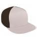 Putty Flat Brim High Crown-Black Back Half