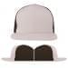 USA Made Putty-Black Flat Brim High Crown Cap