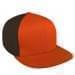 Orange Flat Brim High Crown-Black Back Half