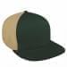 Hunter Green Flat Brim High Crown-Khaki Back Half