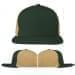 USA Made Hunter Green-Khaki Flat Brim High Crown Cap