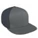 Light Gray Flat Brim High Crown-Dark Gray Back Half