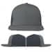 USA Made Light Gray-Dark Gray Flat Brim High Crown Cap