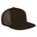 Black Flat Brim High Crown