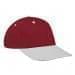 Red Lowstyle Structured-White Visor, Eyelets