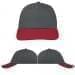USA Made Light Gray-Red Lowstyle Structured Cap