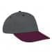 Light Gray Lowstyle Structured-Burgundy Visor, Eyelets