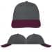 USA Made Light Gray-Burgundy Lowstyle Structured Cap