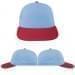 USA Made Light Blue-Red Lowstyle Structured Cap