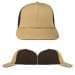 USA Made Khaki-Black Lowstyle Structured Cap