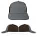 USA Made Light Gray-Black Lowstyle Structured Cap