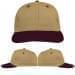 USA Made Khaki-Burgundy Prostyle Structured Cap